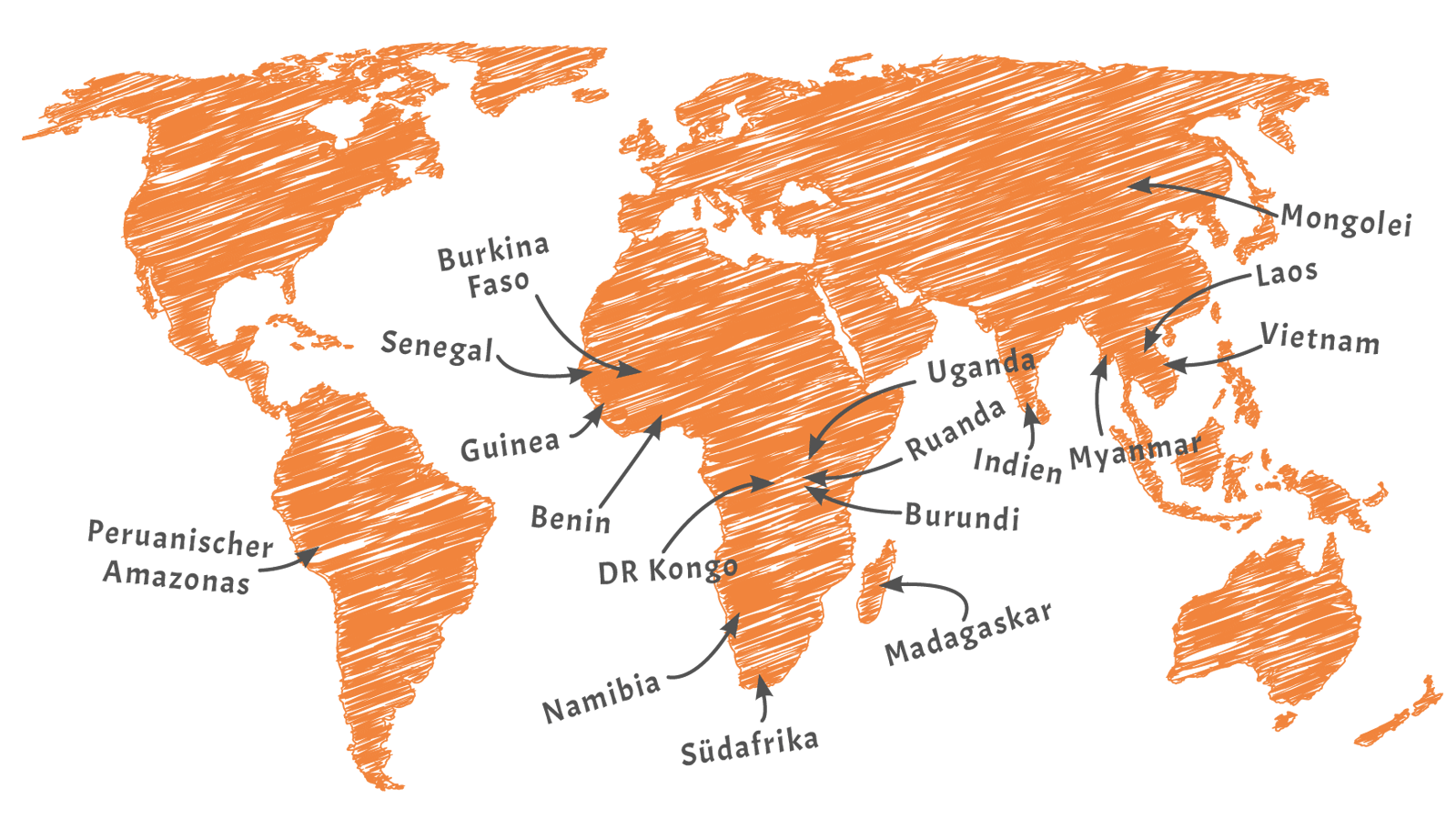 ECCA : Unsere Interventionsländer